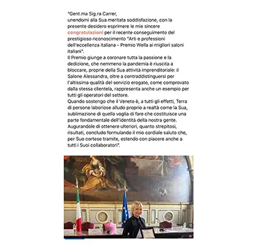 Un Prestigioso Riconoscimento Conferito a Palazzo Montecitorio - Il Premio Wella Donna Cuore e Testa 2023