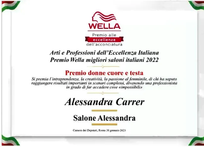 Il Premio Wella - Salone Alessandra
